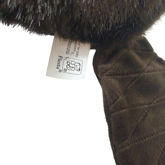 VTG Realistic Fiesta Beaver Plush 15.5" Soft Faux Fur Brown Velvet Tail Woodland - Picture 6 of 8